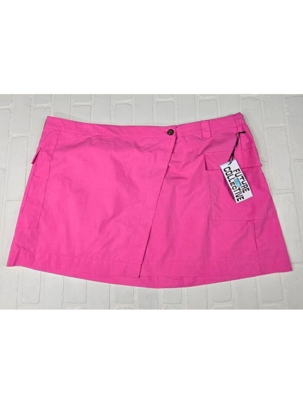 Future Collective Pink Wrap Skirt Size 24 Plus